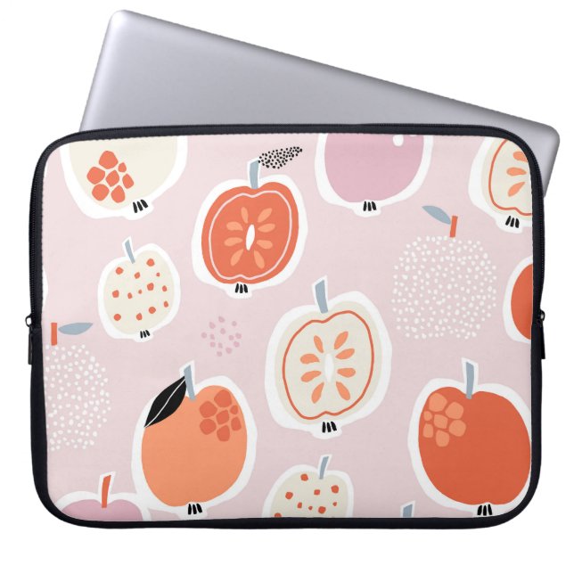 Funda Para Portátil Fruto de manzana, abstracto, patrón de verano (Frente)