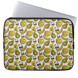 Funda Para Portátil Frutos tropicales sin soldadura patrón amarillo y 