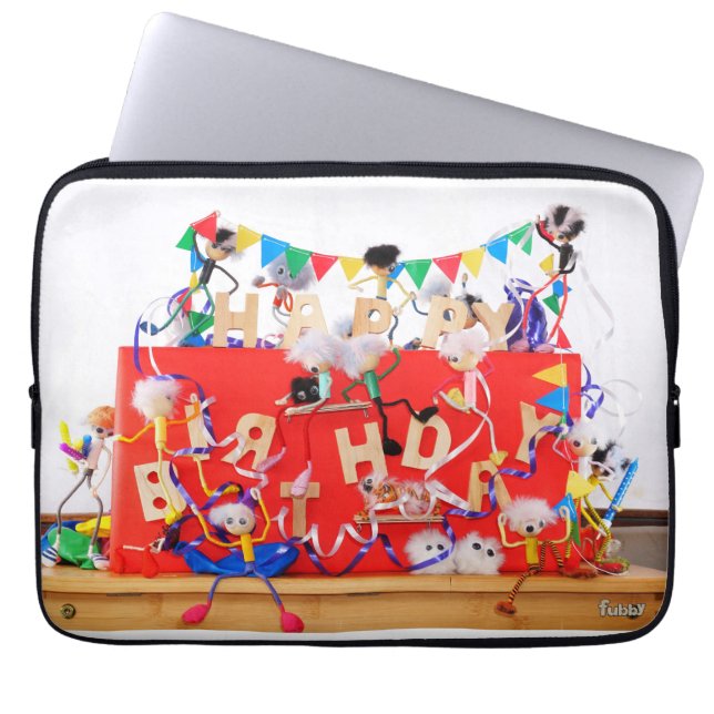 Funda Para Portátil Fubby's die feest vieren voor verjaardag. (Frente)