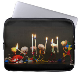 Funda Para Portátil Fubby's die feestelijk met kaarsjes lopen, grappig