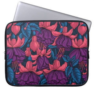 Funda Para Portátil Fuchsia en azul y púrpura
