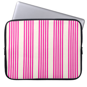 Funda Para Portátil Fuchsia y beige cinco rayas