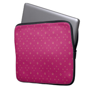 Funda Para Portátil Fucsia Zinnia Dorada Sol