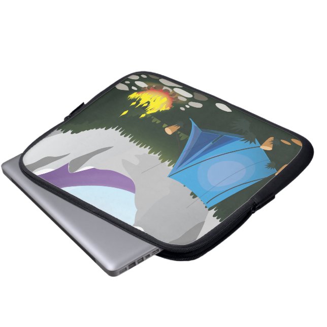 Funda Para Portátil Fuego de campamento (Inferior anverso)