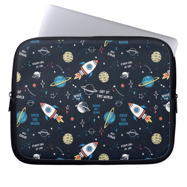 Funda Para Portátil Fuera de este patrón espacial mundial (Frente)