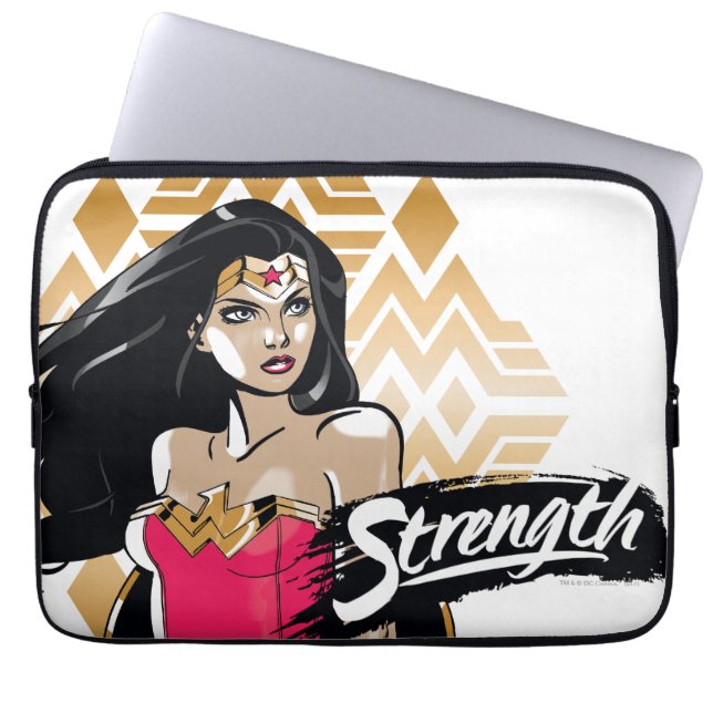 Funda Para Portátil Fuerza de la mujer maravilla (Frente)