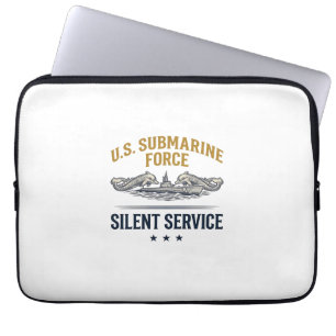 Funda Para Portátil Fuerza de submarinos vintage Servicio silencioso V