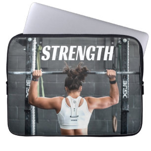 Funda Para Portátil Fuerza Fitness Mujeres Músculo Peor Motivación