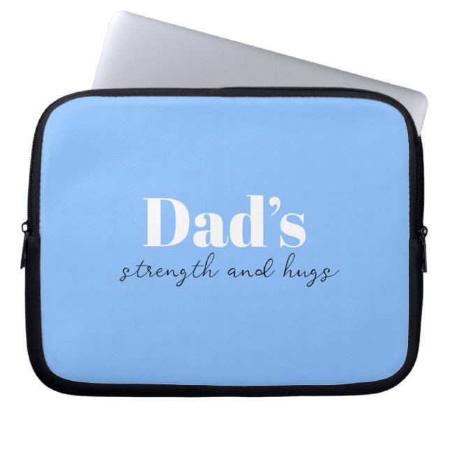 Funda Para Portátil Fuerza y abrazos de papá - regalo del día del padr (Frente)
