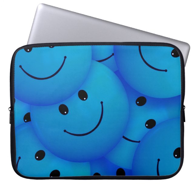 Funda Para Portátil Fun Guay Happy Blue Faces (Frente)
