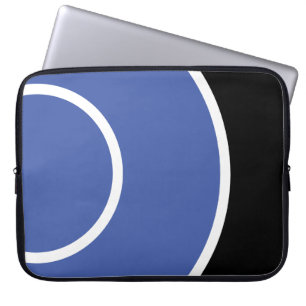 Funda Para Portátil Fun Soft Blue White Signal Waves Black Background