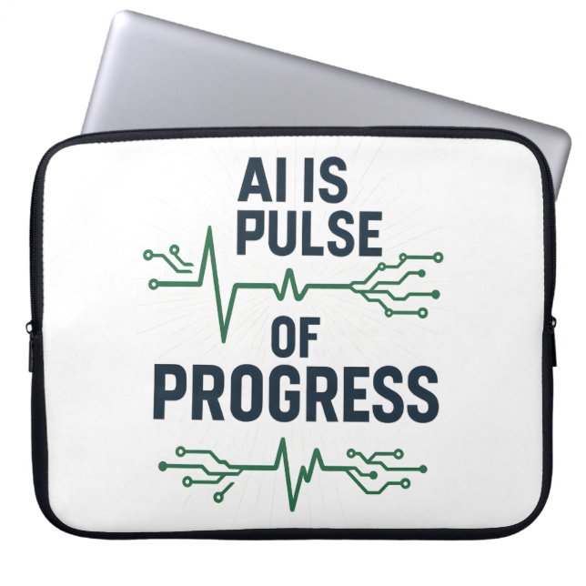Funda Para Portátil "Funda de Neoprene AI Pulse | Progreso Tecnológico (Frente)