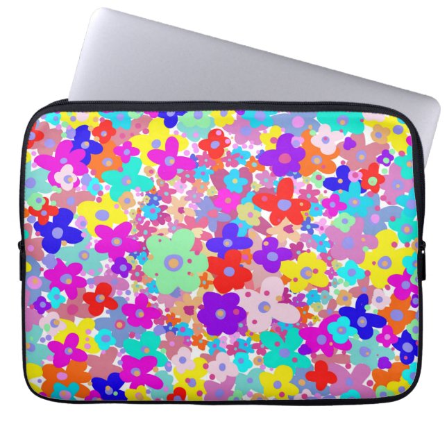 Funda Para Portátil Funda de portátil brillante Floral (Frente)
