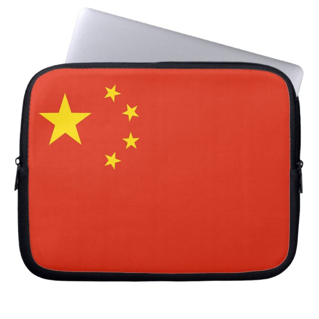 Funda Para Portátil Funda de portátil con bandera china (Frente)