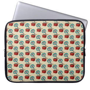 Funda Para Portátil Funda de portátil con patrón de gramófono retro Be