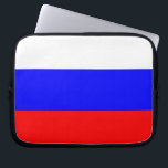 Funda Para Portátil Funda de portátil de bandera rusa<br><div class="desc">Elegante manga de portátiles con bandera de Rusia. Este producto es su personalizable.</div>