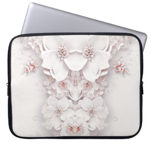 Funda Para Portátil Funda de portátil marfil Rubor rosa floral