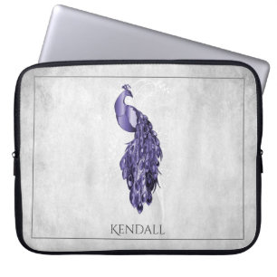 Funda Para Portátil Funda de portátil Purple Elegent Peacock personali