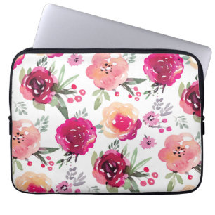 Funda Para Portátil Funda de portátil rosa floral