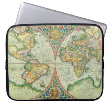 Funda del portátil de mapas antiguos