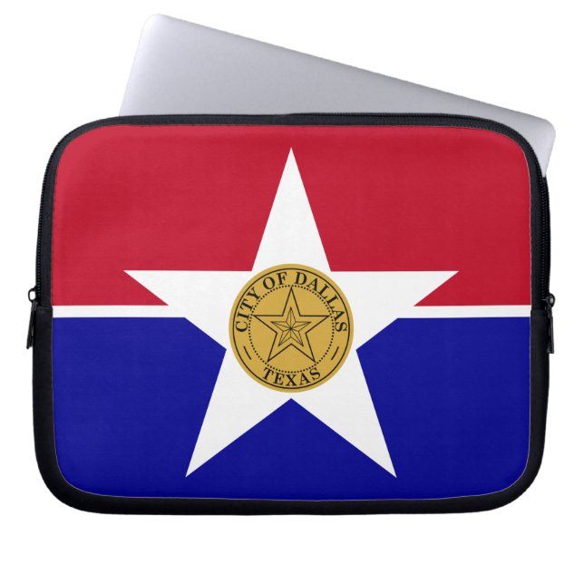 Funda Para Portátil Funda portátil Bandera de Dallas City (Frente)