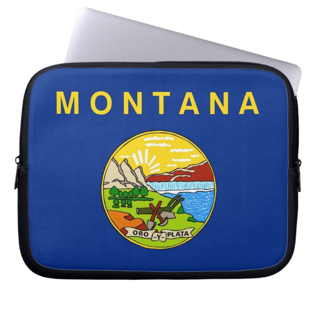 Funda Para Portátil Funda portátil Bandera Estatal de Montana (Frente)