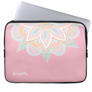 Funda Para Portátil Funda portátil bonito Pastel Mandala