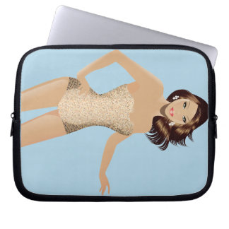 Funda Para Portátil Funda portátil Chica Blue Swimsuit