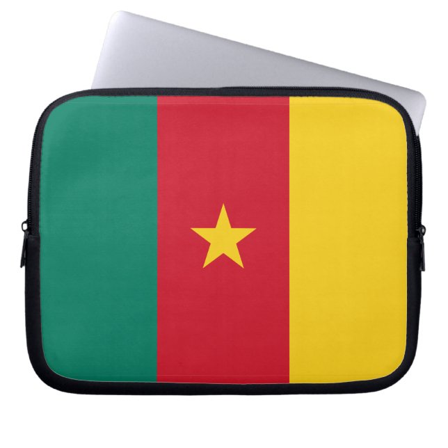 Funda Para Portátil Funda portátil con bandera de Camerún (Frente)
