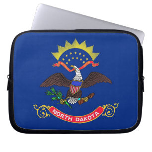 Funda Para Portátil Funda portátil de la bandera del estado de Dakota