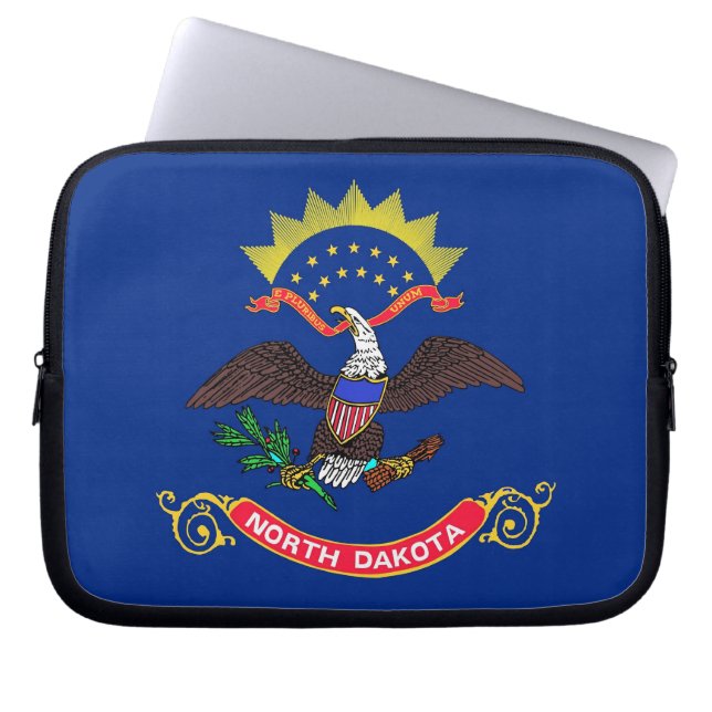 Funda Para Portátil Funda portátil de la bandera del estado de Dakota  (Frente)