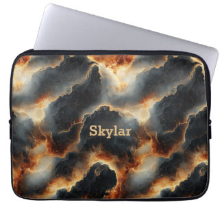 Funda Para Portátil Funda portátil de mármol de lava con abstracto y f