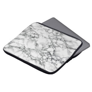 Funda Para Portátil Funda portátil de piedra de mármol blanco