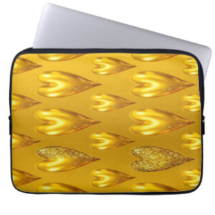 Funda Para Portátil Funda portátil Luxe Gold Hearts