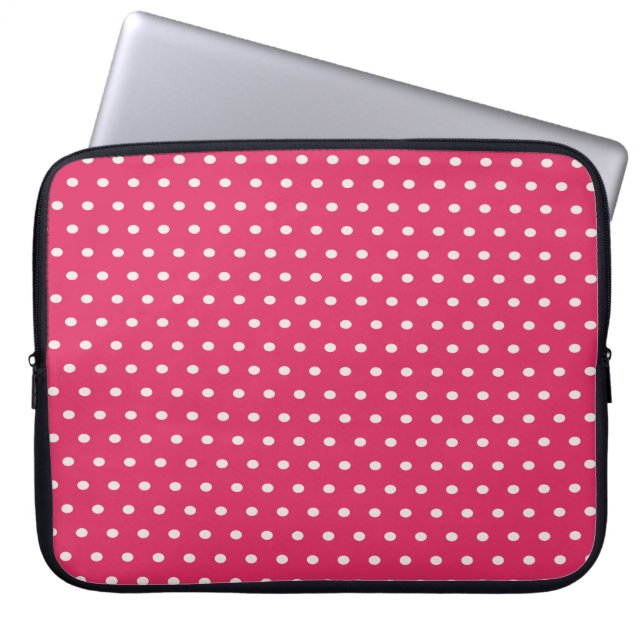 Funda Para Portátil Funda portátil Punto Polka Rosa (Frente)