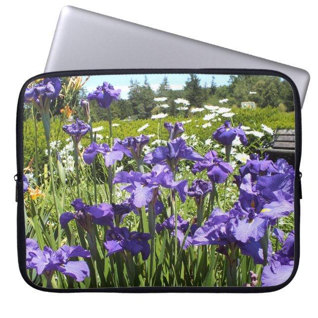 Funda Para Portátil Funda portátil Purple Iris Garden (Frente)