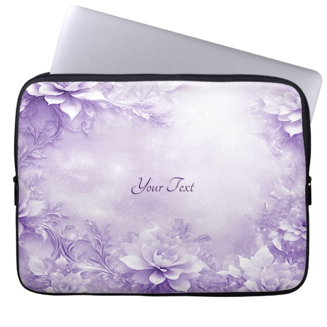 Funda Para Portátil Funda portátil Purple White Flowers (Frente)