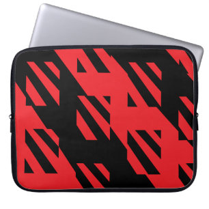 Funda Para Portátil Funda portátil rojo y negro con patrón abstracto