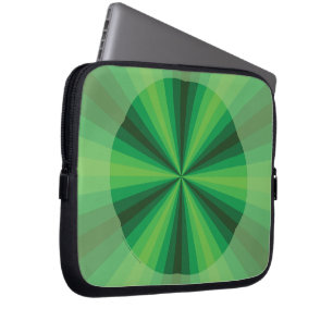 Funda Para Portátil Funda portátil verde de ilusión óptica