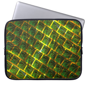 Funda Para Portátil ¿Fundo com imagem verde solapa dourada?