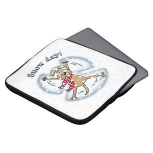 Funda Para Portátil Funeraria fiesta de Navidades graciosos de perro d