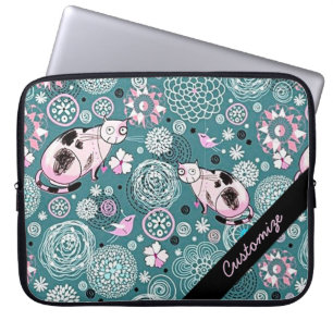 Funda Para Portátil Funky Personalizado Patrón de gato rosa Funky Mang