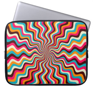 Funda Para Portátil Funky wavy multicolor fondo arte 7.