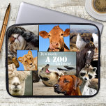 Funda Para Portátil Funny Animals Zoo Laptop Sleeve<br><div class="desc">Manga portátil con un collage de animales graciosos y lindos.</div>