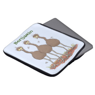 Funda Para Portátil Funny Australian emu trio cartoon illustration