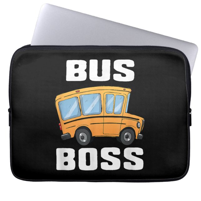 Funda Para Portátil Funny Bus Boss School Bus Driver (Frente)