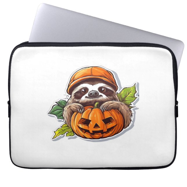 Funda Para Portátil Funny Camiseta Clásica Pegatina de Halloween (Frente)