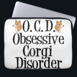 Funda Para Portátil Funny Corgi<br><div class="desc">Estoy obsesionado con los corgis. Tengo un trastorno obsesivo-corgi. Un poco de buen humor para los amantes del perro.</div>