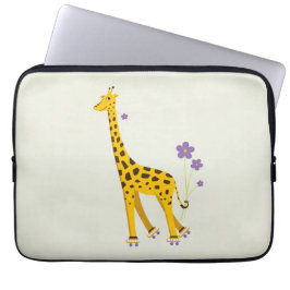Funda Para Portátil Funny Giraffe Roller Skating 15in