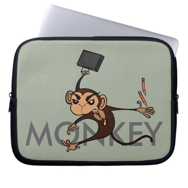 FUNDA PARA PORTÁTIL FUNNY MONKEY LAPTOP SLEEVE (Frente)